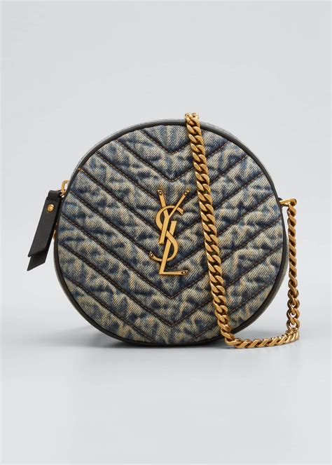 ysl denim bag circle